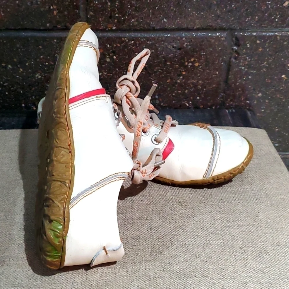 TMA EYES HAND STITCHING SNEAKERS GERMANY UPPER LEATHER WOMENS SIZE 7.5 PATCHWORK
